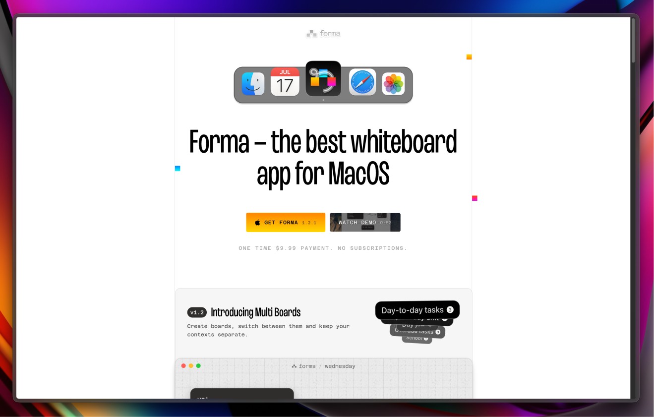 Website hero section