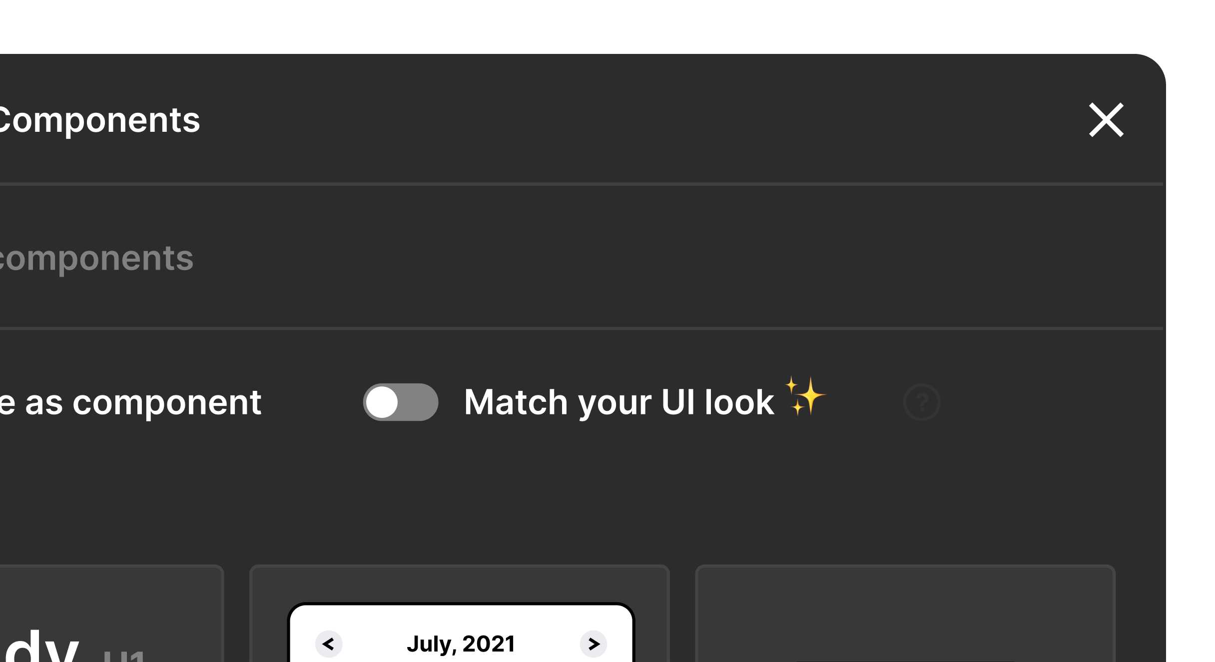 Match style toggle